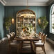 Divinely LED 29 inch Celeste Brass Chandelier Ceiling Light